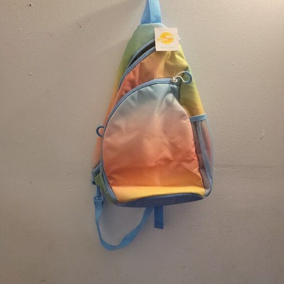 Sun Squad Adult Multicolor Ombre 12 Can Sling Cooler Backpack Bag One Size - Picture 3 of 8